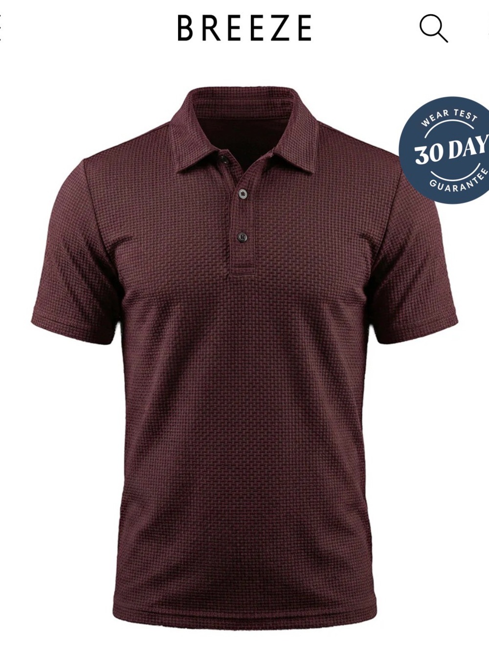 NWT Breeze Capri - Men's Merlot Red Ultra
Comfortable Polo Shirt